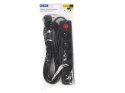 98-749# PRZEDŁUŻACZ SIECIOWY  PR-570WS P 5-GNIAZD Z UZIEMIENIEM+WYŁĄCZNIK 5M CZARNY (3x1,5MM)