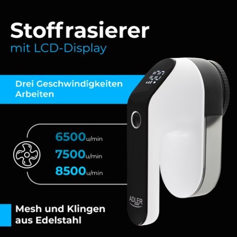 AD 9618 GOLARKA DO TKANIN Z WYŚWIETLACZEM LCD + DODATKOWE OSTRZE AD 9618 GOLARKA DO TKANIN Z WYŚWIETLACZEM LCD + DODATKOWE OSTRZE