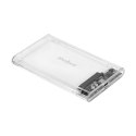 OBUDOWA DYSKU 2,5" SATA USB C 3.1 REBEL  PRZEŹROCZYSTA