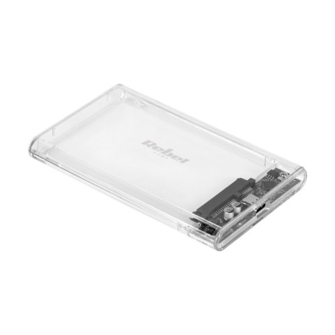 OBUDOWA DYSKU 2,5" SATA USB C 3.1 REBEL PRZEŹROCZYSTA OBUDOWA DYSKU 2,5" SATA USB C 3.1 REBEL PRZEŹROCZYSTA