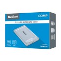 OBUDOWA DYSKU 2,5" SATA USB C 3.1 REBEL  PRZEŹROCZYSTA