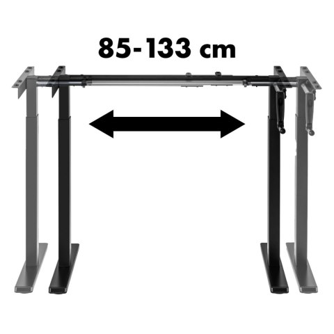 BIURKO MACLEAN, RĘCZNA REGULACJA WYSOKOŚCI, BEZ BLATU, DO PRACY STOJĄCO SIEDZĄCEJ, MAx 60 KG, MAx WYS 120CM, MC-790NB BIURKO MACLEAN, RĘCZNA REGULACJA WYSOKOŚCI, BEZ BLATU, DO PRACY STOJĄCO SIEDZĄCEJ, MAx 60 KG, MAx WYS 120CM, MC-790NB