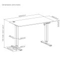BIURKO STOLIK ERGO OFFICE ELEKTRYCZNA REGULACJA WYSOKOŚCI, DO  PRACY STOJĄCO SIEDZĄCEJ, MAx WYS 114CM, ER-451