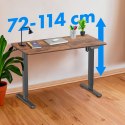 BIURKO STOLIK ERGO OFFICE ELEKTRYCZNA REGULACJA WYSOKOŚCI, DO  PRACY STOJĄCO SIEDZĄCEJ, MAx WYS 114CM, ER-451