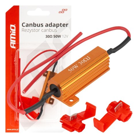 REZYSTOR CANBUS O PORNIK DO ŻARÓWEK LED 30? 50W AMIO-04097 REZYSTOR CANBUS O PORNIK DO ŻARÓWEK LED 30? 50W AMIO-04097