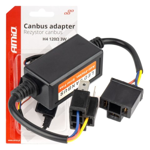 REZYSTOR CANBUS O PORNIK DO ŻARÓWEK LED 3W 120? H4 AMIO-04127 REZYSTOR CANBUS O PORNIK DO ŻARÓWEK LED 3W 120? H4 AMIO-04127