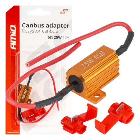 REZYSTOR CANBUS O PORNIK DO ŻARÓWEK LED 6? 25W AMIO-04092 REZYSTOR CANBUS O PORNIK DO ŻARÓWEK LED 6? 25W AMIO-04092