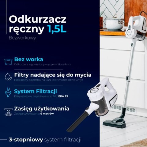 AD 7036W ODKURZACZ RĘCZNY - BEZWORKOWY - 1,5 L AD 7036W ODKURZACZ RĘCZNY - BEZWORKOWY - 1,5 L