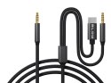 66-167# PRZYŁĄCZE USB-C - JACK 3,5 + JACK 3,5 1,2M  PLECIONKA