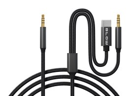 66-167# PRZYŁĄCZE USB-C - JACK 3,5 + JACK 3,5 1,2M  PLECIONKA