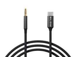 66-168# PRZYŁĄCZE USB-C - JACK 3,5 1,0M  PLECIONKA BIAŁE