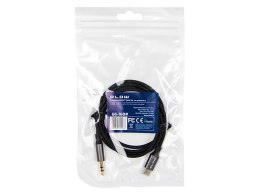 66-168# PRZYŁĄCZE USB-C - JACK 3,5 1,0M  PLECIONKA BIAŁE
