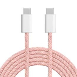 KABEL USB TY PU C - USB TY PU C 60 W 1,5 M RÓŻOWY KRUGER&MATZ BASIC