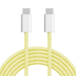 KABEL USB TY PU C - USB TY PU C 60 W 1,5 M ŻÓŁTY KRUGER&MATZ BASIC