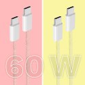 KABEL USB TY PU C - USB TY PU C 60 W 1 M ŻÓŁTY KRUGER&MATZ BASIC