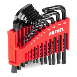 KLUCZE IMBUS HEx TORx CRV IMBUSY ZESTAW CZARNE 22 SZT. AMIO-04297
