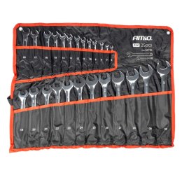 KLUCZE  PŁASKIE OCZKOWE ZESTAW KLUCZY OCZKOWYCH 6-32 MM 25 SZT. AMIO-04195
