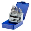 KOM PLET WIERTEŁ DO STALI I ŻELIWA NWKA INOX M-19, 1,0-10,0 MM, SZLIFOWANE, HSS-E CO5 (19 SZT.)
