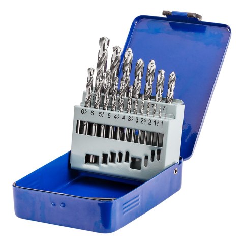 KOM PLET WIERTEŁ DO STALI I ŻELIWA NWKA INOX M-19, 1,0-10,0 MM, SZLIFOWANE, HSS-E CO5 (19 SZT.) KOM PLET WIERTEŁ DO STALI I ŻELIWA NWKA INOX M-19, 1,0-10,0 MM, SZLIFOWANE, HSS-E CO5 (19 SZT.)