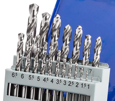 KOM PLET WIERTEŁ DO STALI I ŻELIWA NWKA INOX M-19, 1,0-10,0 MM, SZLIFOWANE, HSS-E CO5 (19 SZT.) KOM PLET WIERTEŁ DO STALI I ŻELIWA NWKA INOX M-19, 1,0-10,0 MM, SZLIFOWANE, HSS-E CO5 (19 SZT.)