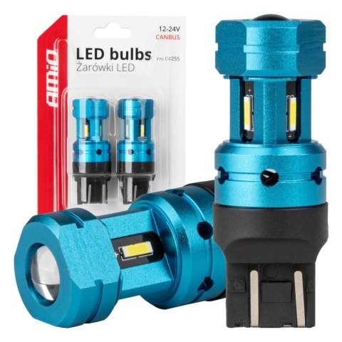 ŻARÓWKI LED CANBUS T20 7443 W21/5W 4SMD 1860 WHITE 12V 24V AMIO-04255 ŻARÓWKI LED CANBUS T20 7443 W21/5W 4SMD 1860 WHITE 12V 24V AMIO-04255