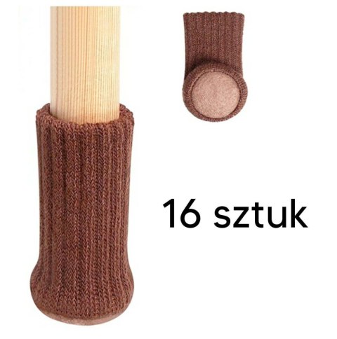 DA336 NAKŁADKI NOGI MEBLE 16SZT BRĄZOWE DA336 NAKŁADKI NOGI MEBLE 16SZT BRĄZOWE