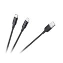 KABEL WTYK USB A - WTYK USB C/ WTYK LIGHTNINGH (2W1) 1M