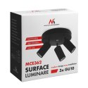LAM PA SUFITOWA MACLEAN,  PUNKTOWA, RUCHOMA, ALUMINIOWA, 3xGU10, 55x100MM, KOLOR CZARNY MAT, MCE362 B
