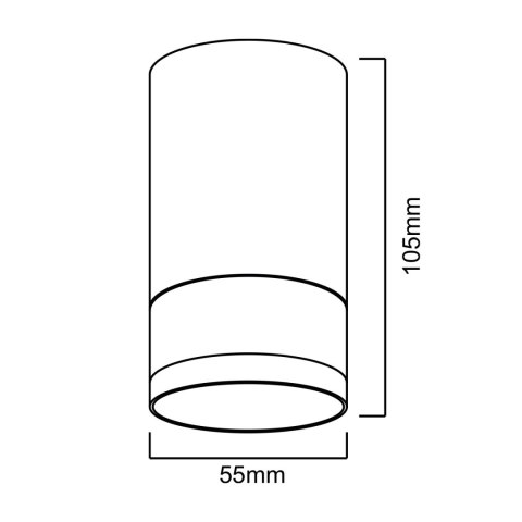 O PRAWA NATYNKOWA / TUBA MACLEAN, PUNKTOWA, OKRĄGŁA, ALUMINIOWA, GU10, 55x105MM, KOLOR CZARNY, MCE361 B O PRAWA NATYNKOWA / TUBA MACLEAN, PUNKTOWA, OKRĄGŁA, ALUMINIOWA, GU10, 55x105MM, KOLOR CZARNY, MCE361 B