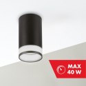 O PRAWA NATYNKOWA / TUBA MACLEAN,  PUNKTOWA, OKRĄGŁA, ALUMINIOWA, GU10, 55x105MM, KOLOR CZARNY, MCE361 B