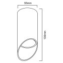 O PRAWA NATYNKOWA / TUBA MACLEAN,  PUNKTOWA, OKRĄGŁA, ALUMINIOWA, GU10, 55x130MM, KOLOR BIAŁY, MCE360 W