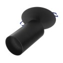 O PRAWA  PODTYNKOWA / TUBA MACLEAN,  PUNKTOWA, OKRĄGŁA, ALUMINIOWA, GU10, 55x100MM, KOLOR CZARNY, MCE364 B