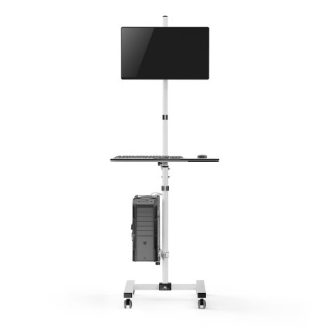 WÓZEK STAND PROFESJONALNY MACLEAN, MOBILNE STANOWISKO KOM PUTEROWE NA KÓŁKACH, MAx 17"-32", MAx 20KG, MC-793 W WÓZEK STAND PROFESJONALNY MACLEAN, MOBILNE STANOWISKO KOM PUTEROWE NA KÓŁKACH, MAx 17"-32", MAx 20KG, MC-793 W