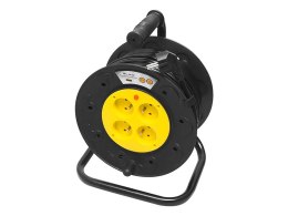 98-752# PRZEDŁUŻACZ SIECIOWY  PR-61 4-GNIAZDA Z UZIEMIENIEM 30M BĘBEN  PCV 3x1,5MM