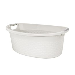MISKA WANIENKA Z UCHWYTAMI BRANq COTTON 40L BIEL ANTYCZNA