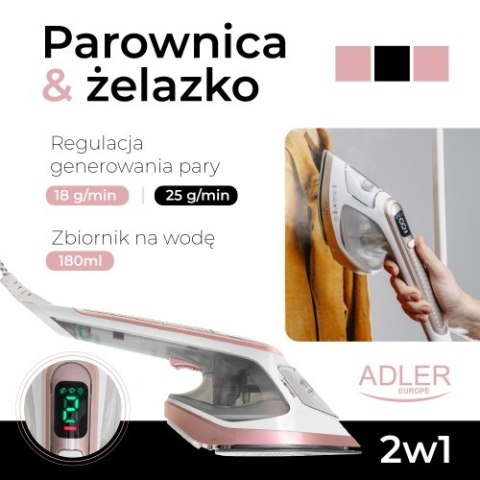 AD 5044 PAROWNICA DO UBRAŃ & ŻELAZKO 2 W 1 AD 5044 PAROWNICA DO UBRAŃ & ŻELAZKO 2 W 1