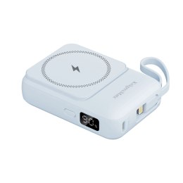 POWERBANK INDUKCYJNY KRUGER&MATZ 10000 MAH MAG SAFE Z KABLEM NIEBIESKI