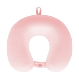 PODUSZKA TURYSTYCZNA -  PODRÓŻNA Z  PIANKI MEMORY, REBEL ACTIVE , KOLOR RÓŻOWY