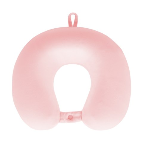 PODUSZKA TURYSTYCZNA -  PODRÓŻNA Z  PIANKI MEMORY, REBEL ACTIVE , KOLOR RÓŻOWY