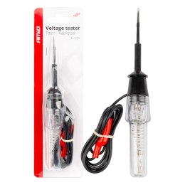 SAMOCHODOWY TESTER NA PIĘCIA Z ZACISKIEM KROKODYL 6-12V AMIO-04272