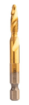 ZESTAW WIERTEŁ GWINTUJĄCYCH HSS TIN, M3 - M10, HEx, 6 SZT.