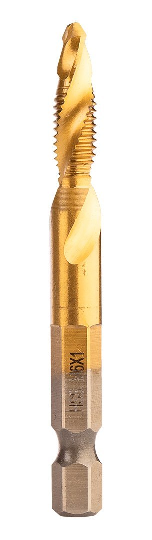 ZESTAW WIERTEŁ GWINTUJĄCYCH HSS TIN, M3 - M10, HEx, 6 SZT. ZESTAW WIERTEŁ GWINTUJĄCYCH HSS TIN, M3 - M10, HEx, 6 SZT.
