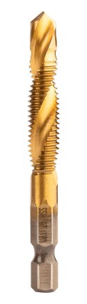 ZESTAW WIERTEŁ GWINTUJĄCYCH HSS TIN, M3 - M10, HEx, 6 SZT.