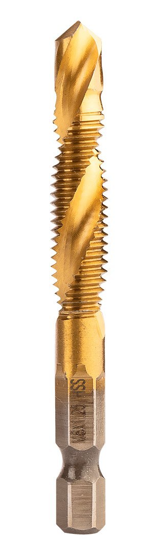 ZESTAW WIERTEŁ GWINTUJĄCYCH HSS TIN, M3 - M10, HEx, 6 SZT. ZESTAW WIERTEŁ GWINTUJĄCYCH HSS TIN, M3 - M10, HEx, 6 SZT.