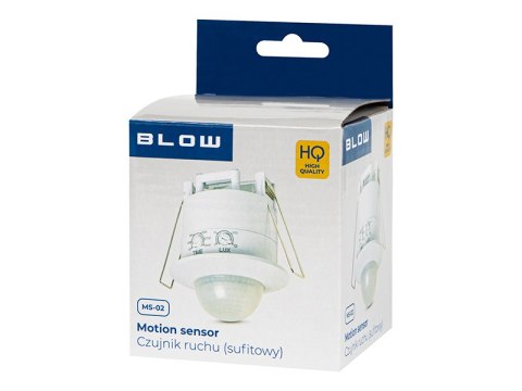 71-592# CZUJNIK RUCHU BLOW MS-02 SUFITOWY 360° PODTYNKOWY BIAŁY 71-592# CZUJNIK RUCHU BLOW MS-02 SUFITOWY 360° PODTYNKOWY BIAŁY