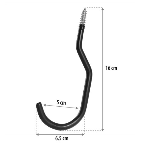 KOM PLET 2 HAKÓW SUFITOWYCH MACLEAN, NA DRABINĘ, ROWER, WĄŻ OGRODOWY, STALOWY, MAx. OBCIĄŻENIE 10KG/UCHWYT, MC-485 KOM PLET 2 HAKÓW SUFITOWYCH MACLEAN, NA DRABINĘ, ROWER, WĄŻ OGRODOWY, STALOWY, MAx. OBCIĄŻENIE 10KG/UCHWYT, MC-485