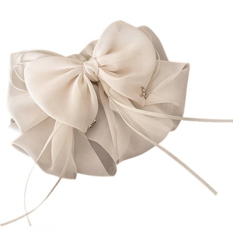 DUŻA KOKARDA TIULOWA, SPINKA DO WŁOSÓW, KLAMRA KWIAT CYRKONIE SP325B