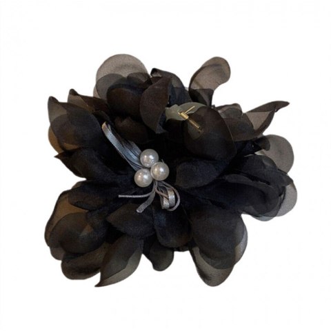 DUŻA KOKARDA TIULOWA Z PEREŁKAMI, SPINKA DO WŁOSÓW, KLAMRA SP323CZ DUŻA KOKARDA TIULOWA Z PEREŁKAMI, SPINKA DO WŁOSÓW, KLAMRA SP323CZ
