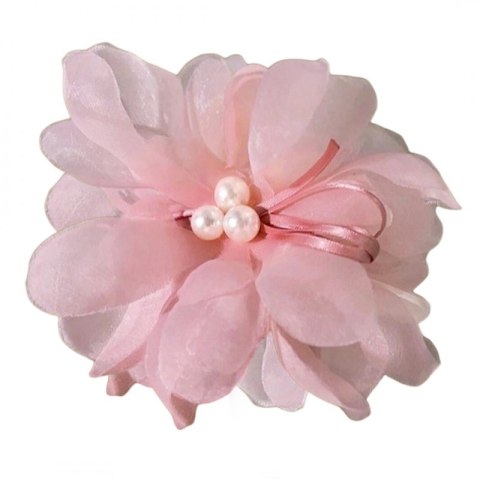 DUŻA KOKARDA TIULOWA Z PEREŁKAMI, SPINKA DO WŁOSÓW, KLAMRA SP323R DUŻA KOKARDA TIULOWA Z PEREŁKAMI, SPINKA DO WŁOSÓW, KLAMRA SP323R