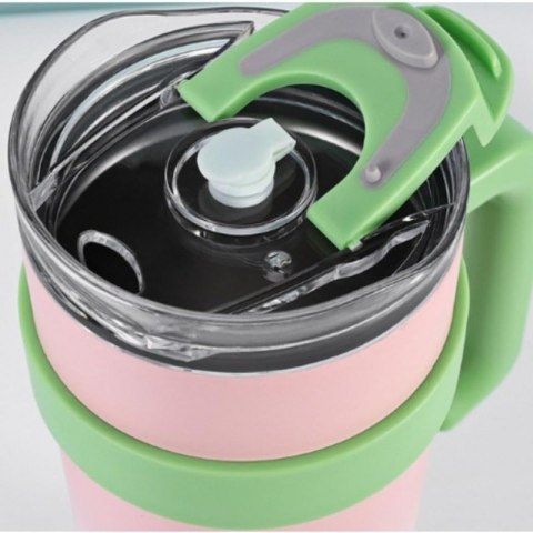 DUŻY I POJEMNY KUBEK TERMICZNY Z UCHWYTEM I RURKĄ, PRZENOŚNY 1,2L BD23TUR